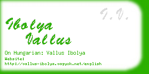 ibolya vallus business card